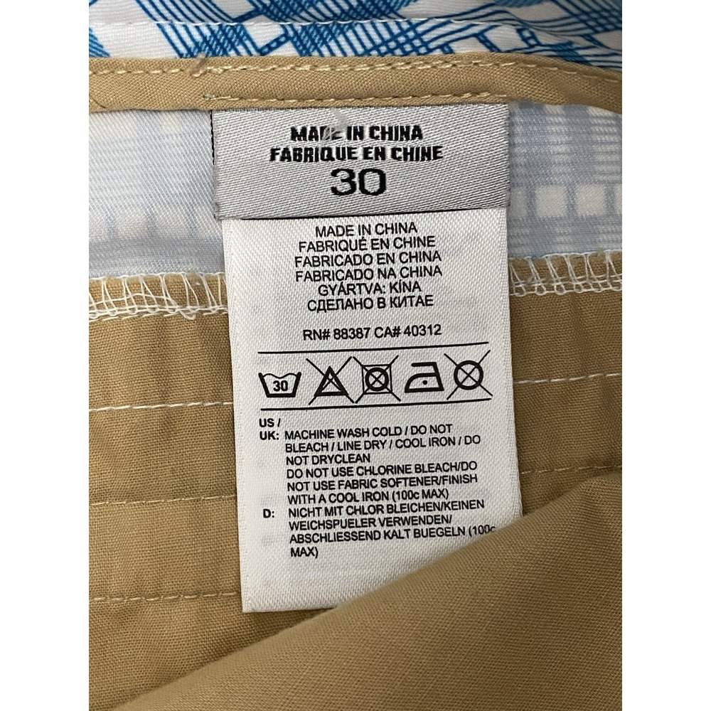 ADIDAS CLIMALITE Men's Flat Front Golf Shorts Blue White Plaid Size 30 02021009 - Picture 7 of 11